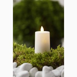 Udendrs LED bloklys/Gravlys Plastik H: 11,5 cm med timer 6/18 