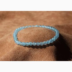 Armbnd med aquamarine-akvamarin kugleformede - Krystal armbnd