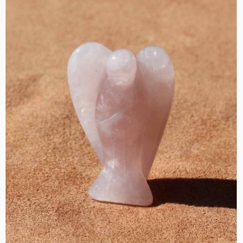 Rosakvarts Engel krystal sten ca. 3,8 cm