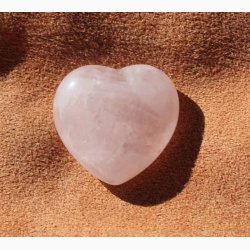 Rosakvarts hjerte krystal sten ca. 2,5 cm
