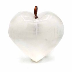 Hjerteformet ophng selenit