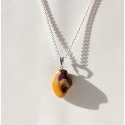 Jasper mookaite med metalje - krystal vedhng