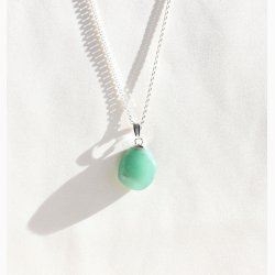 Grn Aventurin med metalhtte - krystal vedhng