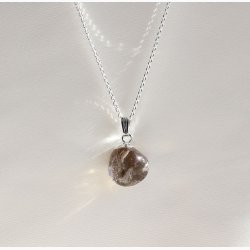 Rgkvarts med metalhtte - krystal vedhng