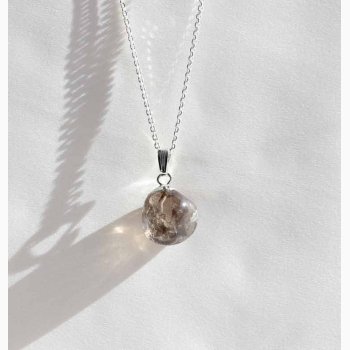 Rgkvarts med metalhtte - krystal vedhng