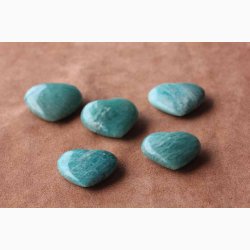 Amazonite Hjerte krystal - stk. pris, (fra 3,0 til 3,7 cm)