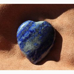 Lapis lazuli hjerte krystal sten ca. 5 x 4,5 cm