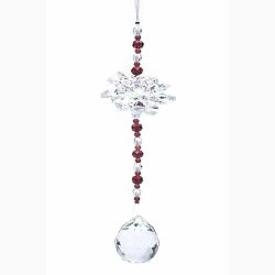 Feng Shui krystal lotus og kugle L: 31 cm