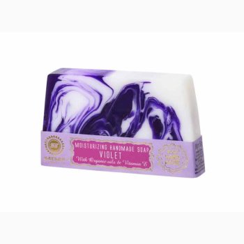 Hndlavet sbe 80 G med E-vitamin - Violet, Violer - Glycerin sbe