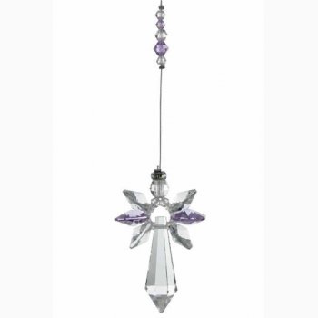 Regnbuedanner Skytsengel lys Amethyst - Krystal