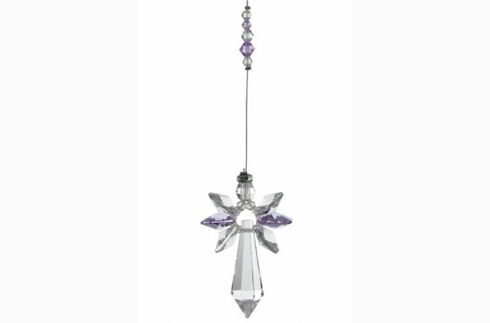 Regnbuedanner Skytsengel lys Amethyst - Krystal