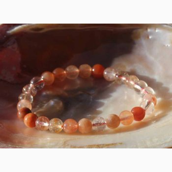 Armbnd rutileret kvarts (kugler 7-8 mm) miks farver krystal armbnd