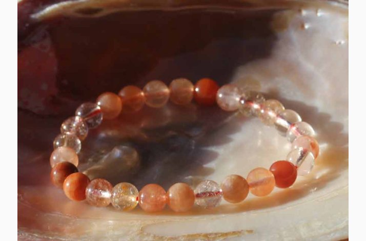 Armbnd rutileret kvarts (kugler 7-8 mm) miks farver krystal armbnd