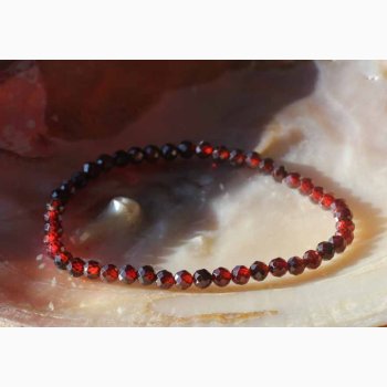 Armbnd Zircon 4 mm mrk rdbrune - Krystal armbnd