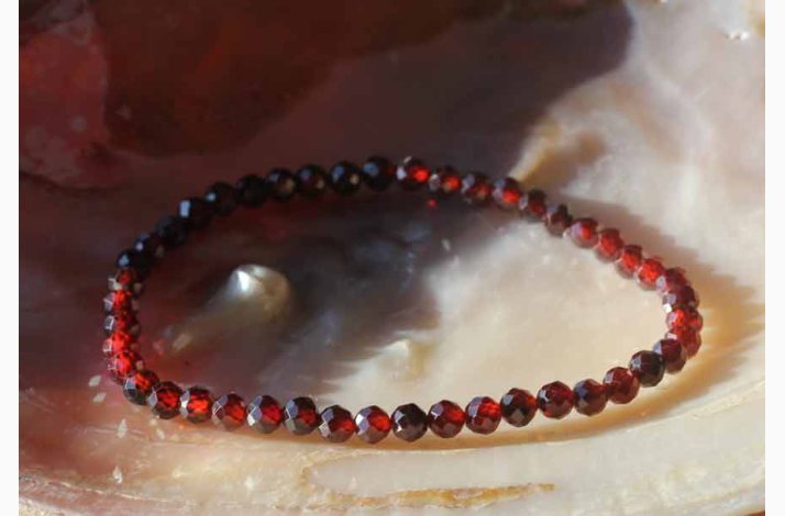 Armbnd Zircon 4 mm mrk rdbrune - Krystal armbnd
