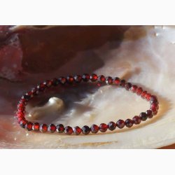 Armbnd Zircon 4 mm mrk rdbrune - Krystal armbnd