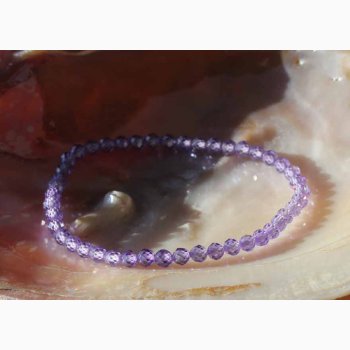 Armbnd Zircon 4 mm Lavendel - Krystal armbnd