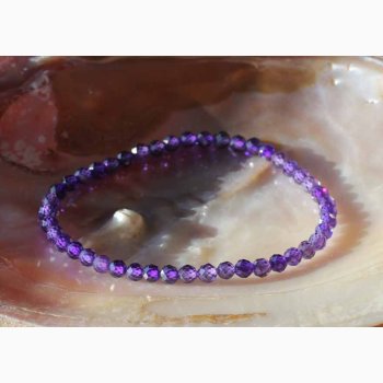 Armbnd Zircon 4 mm Mrk Lilla - Krystal armbnd