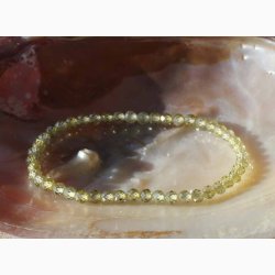 Armbnd Zircon 4 mm Lysegrn - Krystal armbnd