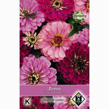 ZINNIA ELEGANS Art Deco-Skabiosa- Frkenhat (ca. 70 fr)