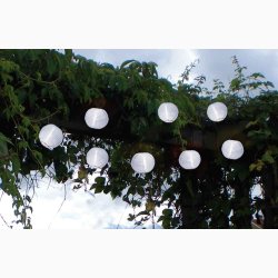 Solcelle lyskde 10 hvide rislamper LED