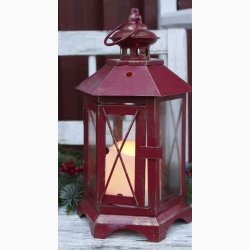 Batteridrevet LED bloklys Plastik 7,5 cm til udendrs brug og med timer